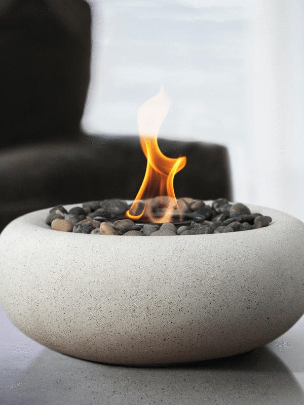 Zen Fire Bowl Table Top White, What Is A Gel Fire Pit Used For